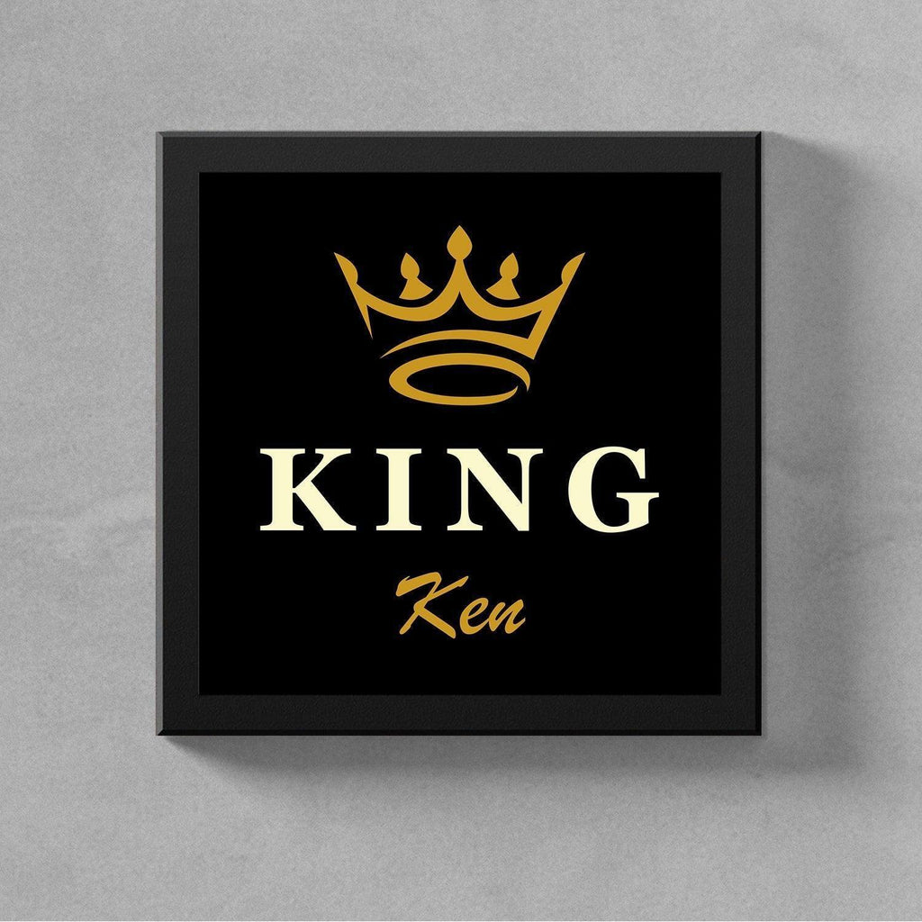 Custom King Crown With Name Frame - Gift Lift