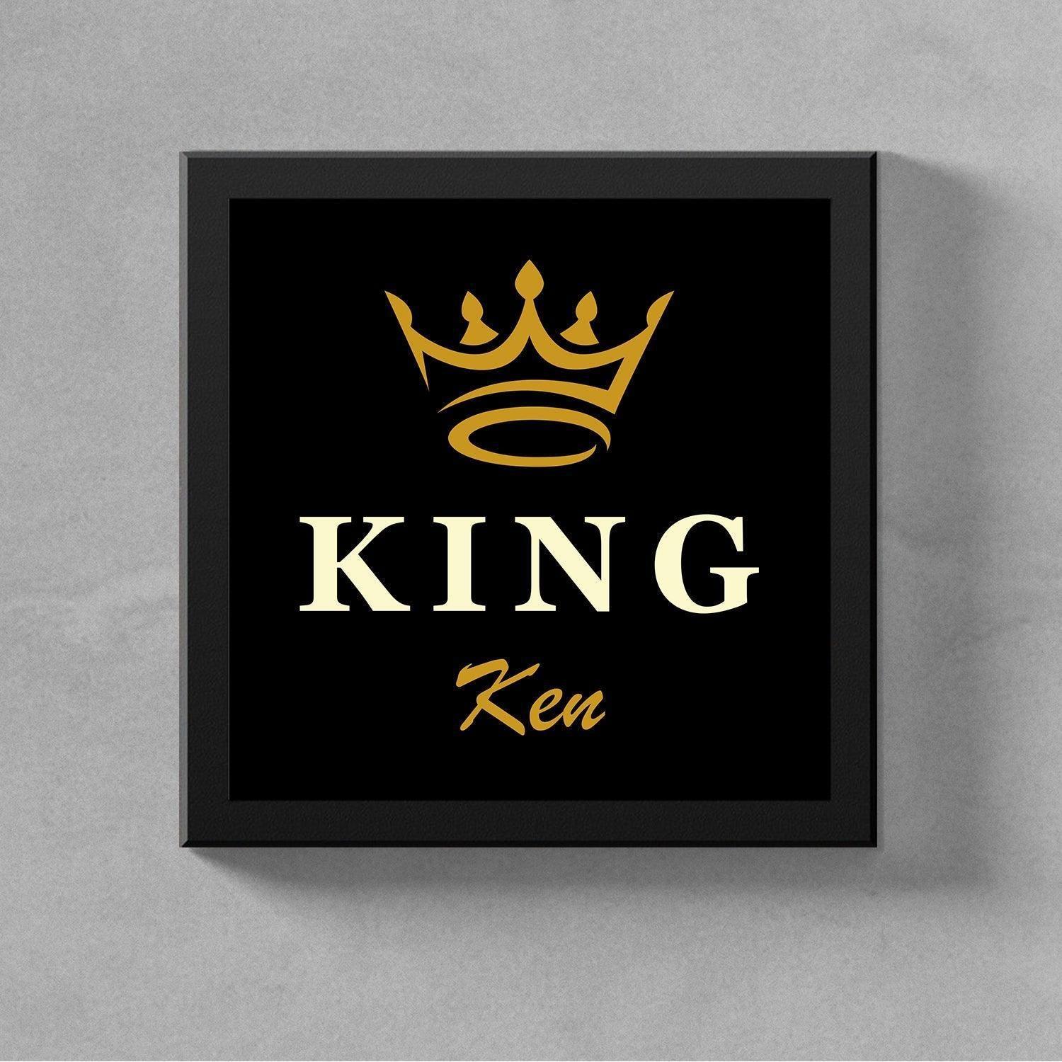 Custom King Crown With Name Frame - Gift Lift