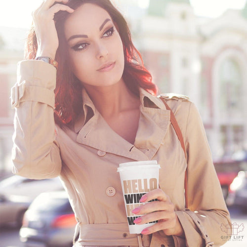 Custom Season Typography Coffee Tumbler