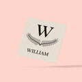Custom Whimsical Wreath Monogram Coaster Set Of 2 - Gift Lift