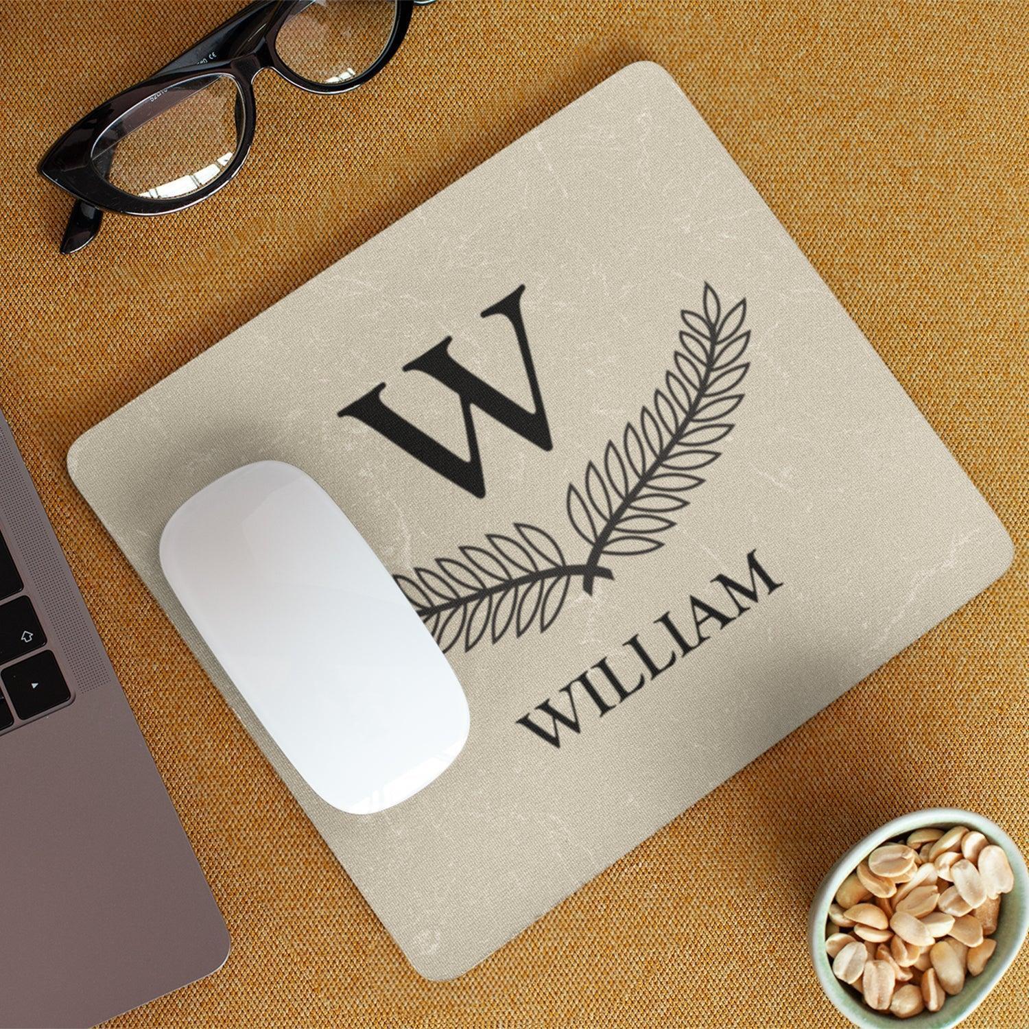 Custom Whimsical Wreath Monogram Mouse Pad - Gift Lift