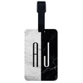 Customised Black and White Marble Initials Luggage Tag - Gift Lift