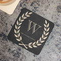 Customised Chalkboard Monogram Coaster Set Of 2 - Gift Lift