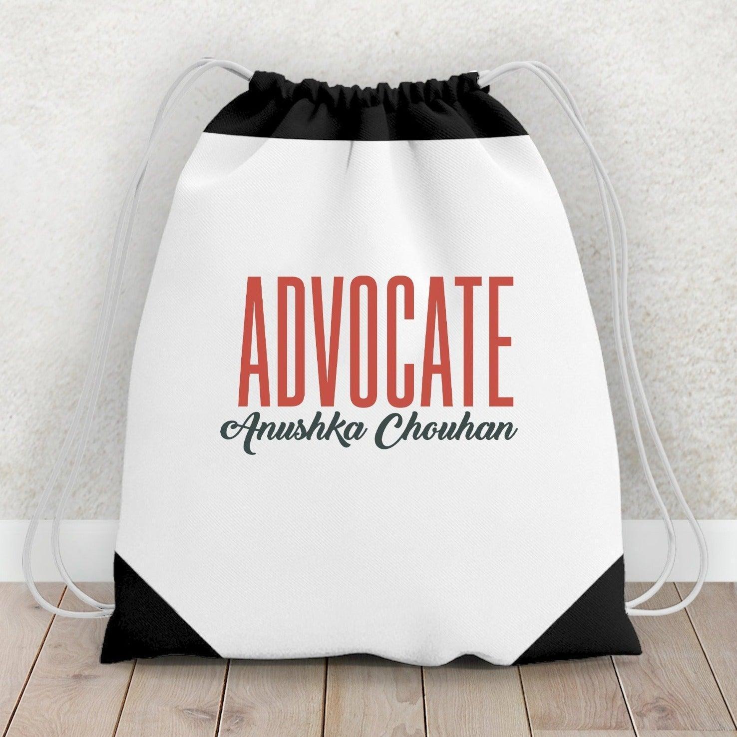 Customised Drawstring Bag for Advocates - Advocate Typo - Gift Lift