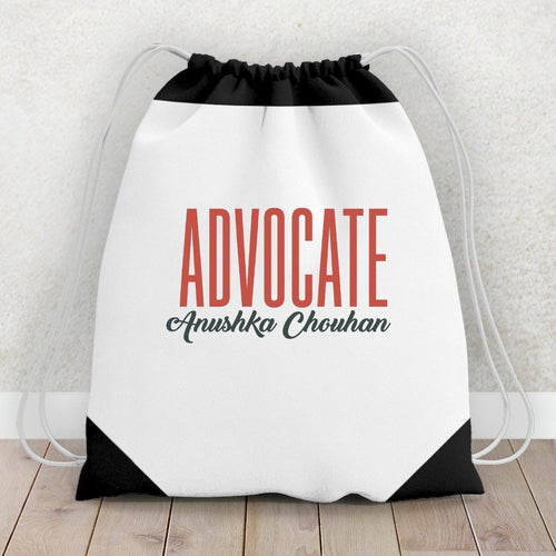Customised Drawstring Bag for Advocates - Advocate Typo - Gift Lift
