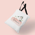 Customised Girly Watercolor Brush Stroke Leaves Tote Bag - Gift Lift