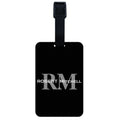 Customised Grey Black Bold Monogram Luggage Tag - Gift Lift