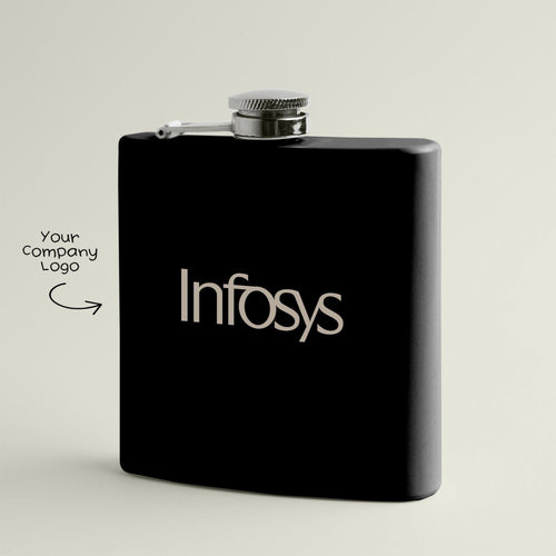 Customised Hip Flask With Company Logo - Gift Lift