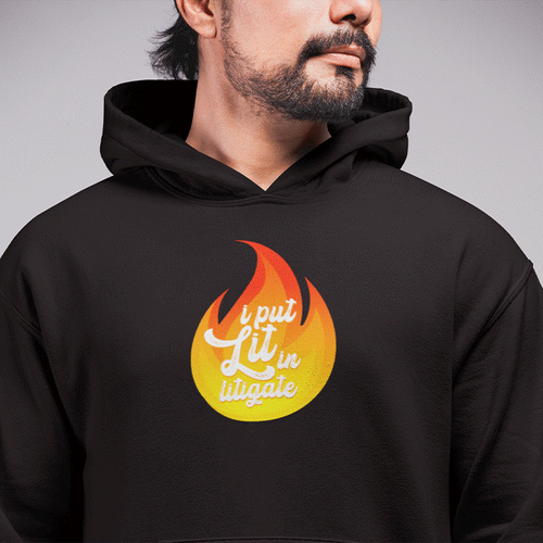 Customised Hoodie for Advocate | Lit In Litigate | Personalised Gift For Advocate and Lawyer - Gift Lift