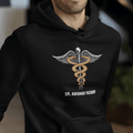 Customised Hoodie for Doctors | Caduceus Logo Name Hoodie - 100% Cotton | Personalised Gift For Doctors - Gift Lift
