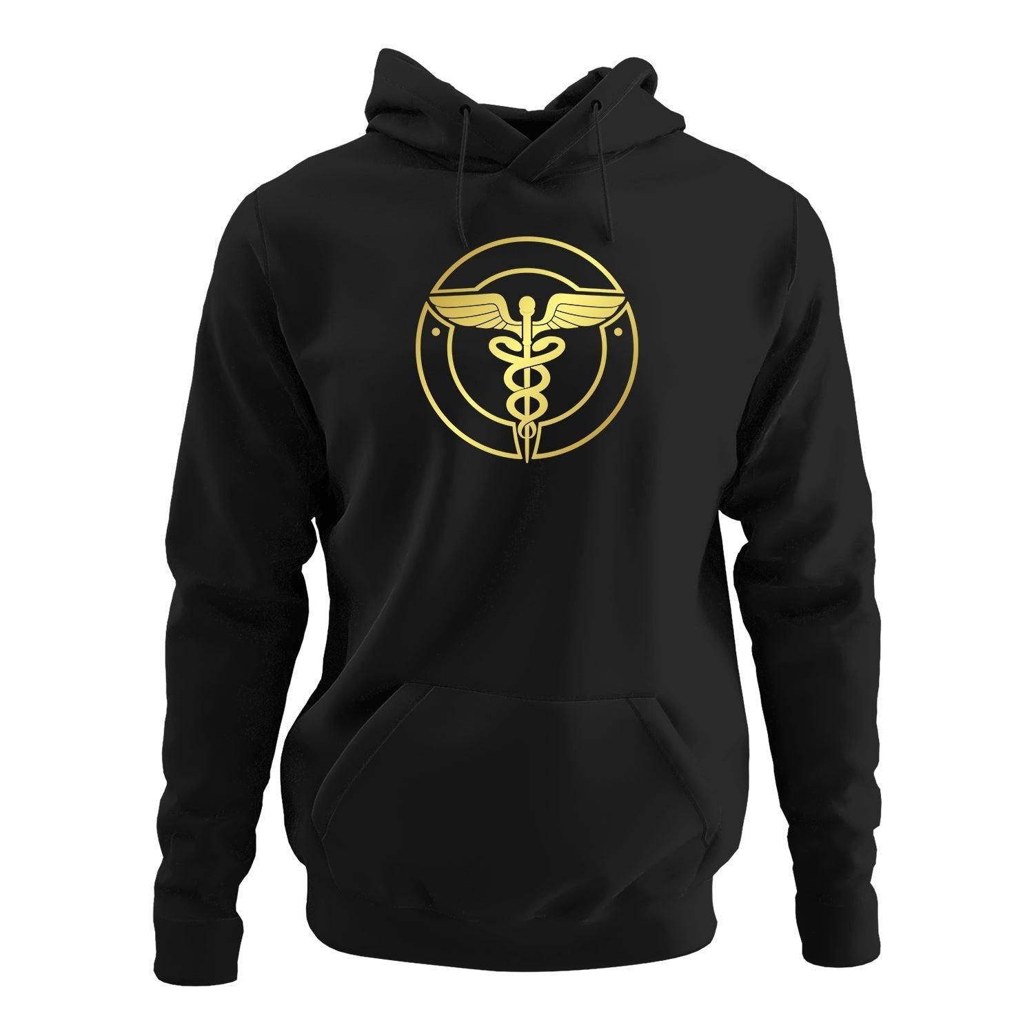 Customised Hoodie for Doctors | Golden Medical Logo (Unisex) | Personalised Gift For Doctors - Gift Lift