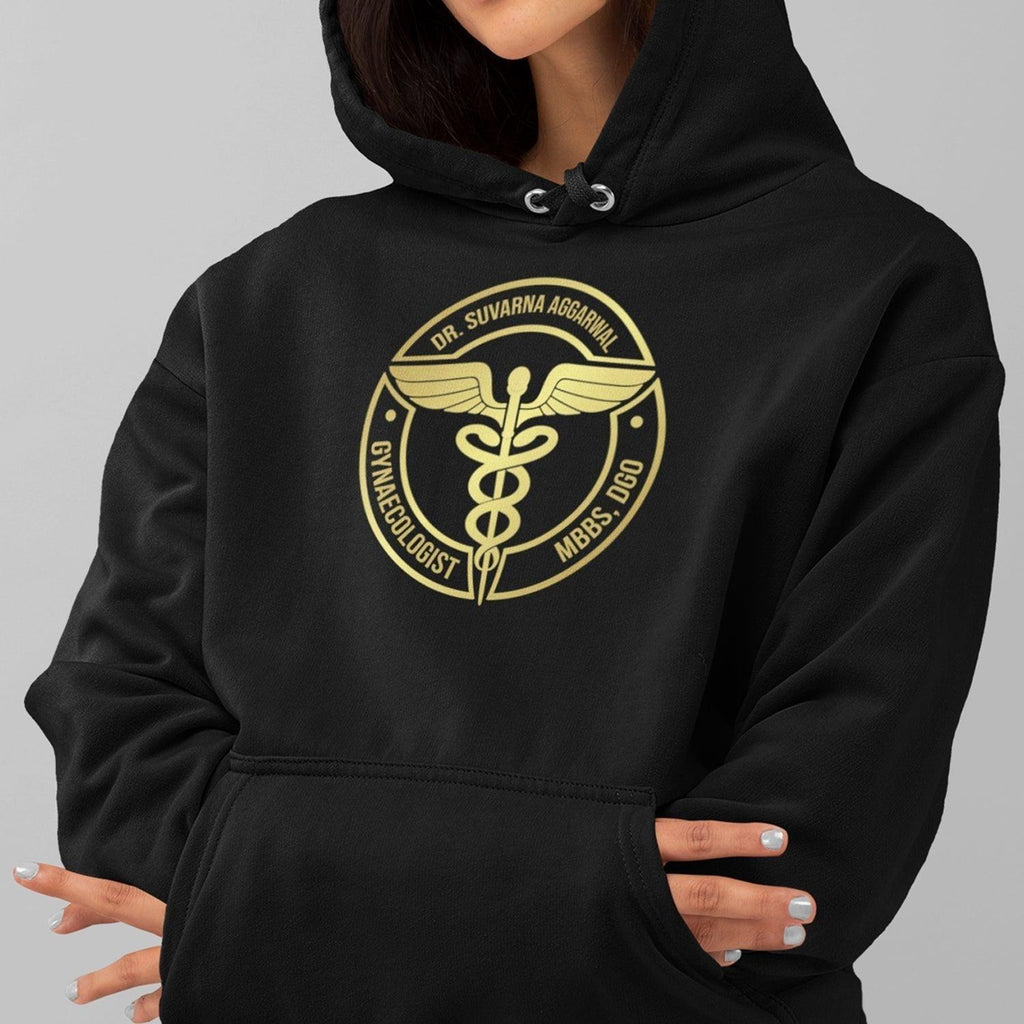 Customised Hoodie for Doctors | Golden Medical Logo (Unisex) | Personalised Gift For Doctors - Gift Lift
