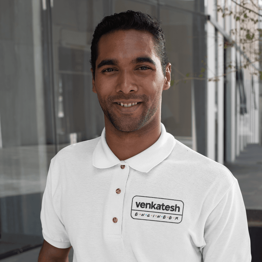 Customised Polo T-Shirt for Engineers - Friends theme - Gift Lift