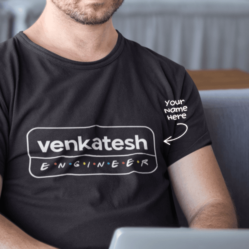 Customised T-Shirt for Engineers -Friends theme - Gift Lift