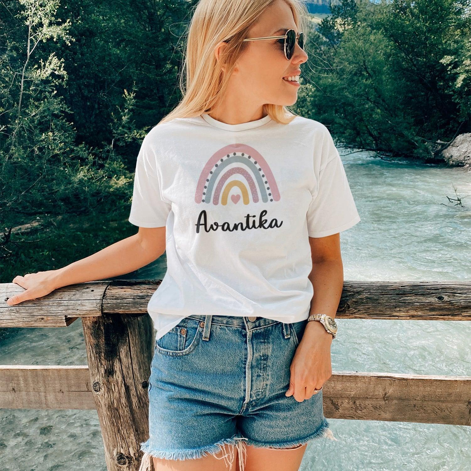 Customize Rainbow Art Unisex Round Neck T-Shirt - Gift Lift