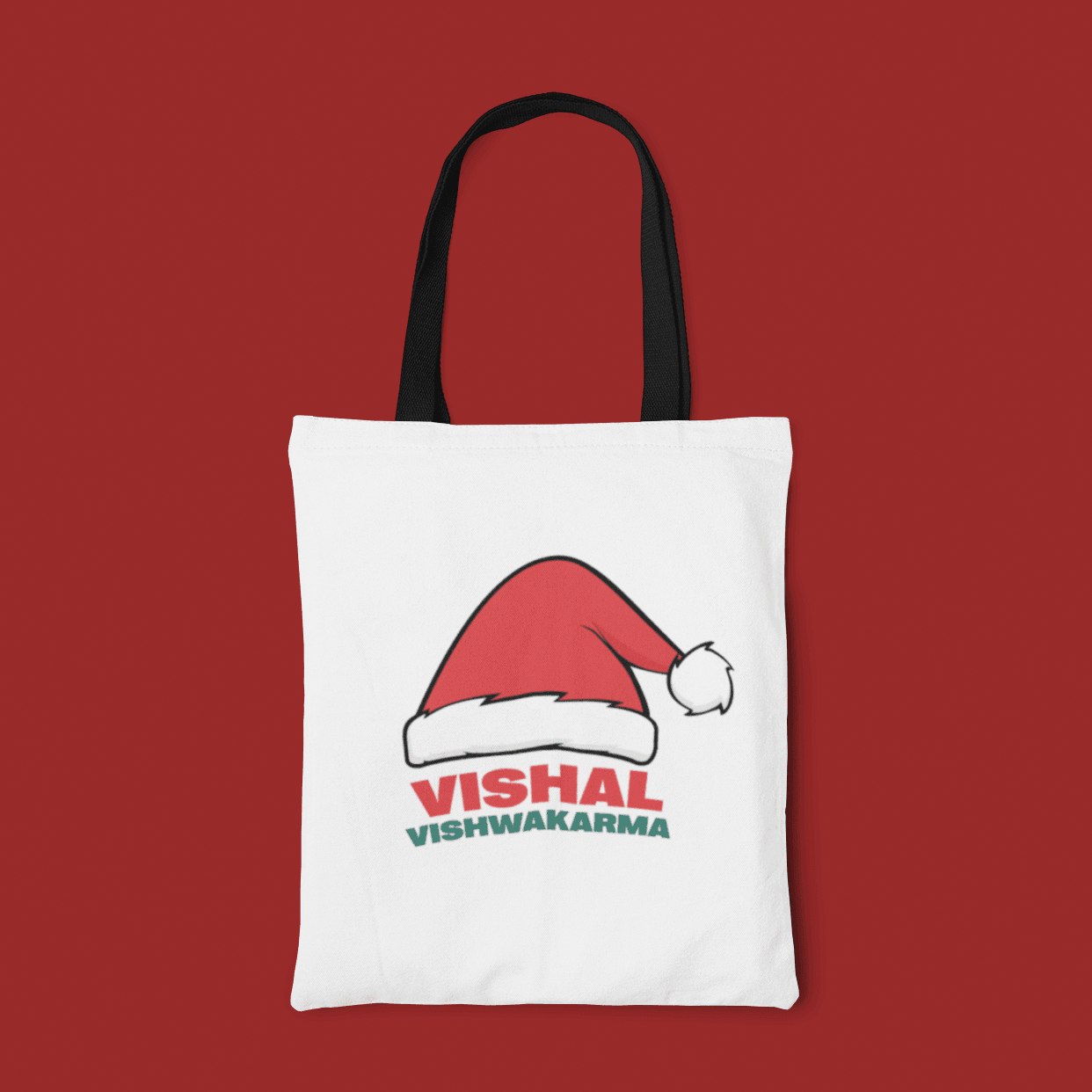 Customized Tote bag for Your Loved Ones - Personalized with Your Name | Christmas Hat - Gift Lift