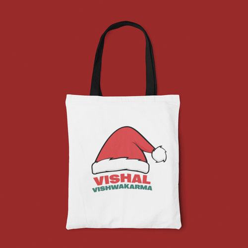 Customized Tote bag for Your Loved Ones - Personalized with Your Name | Christmas Hat - Gift Lift