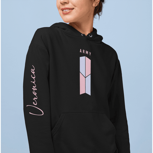 Customized Unisex Hoodie for BTS Lovers | BTS ARMY logo | Personalized Gift For K-Pop Fans - Gift Lift