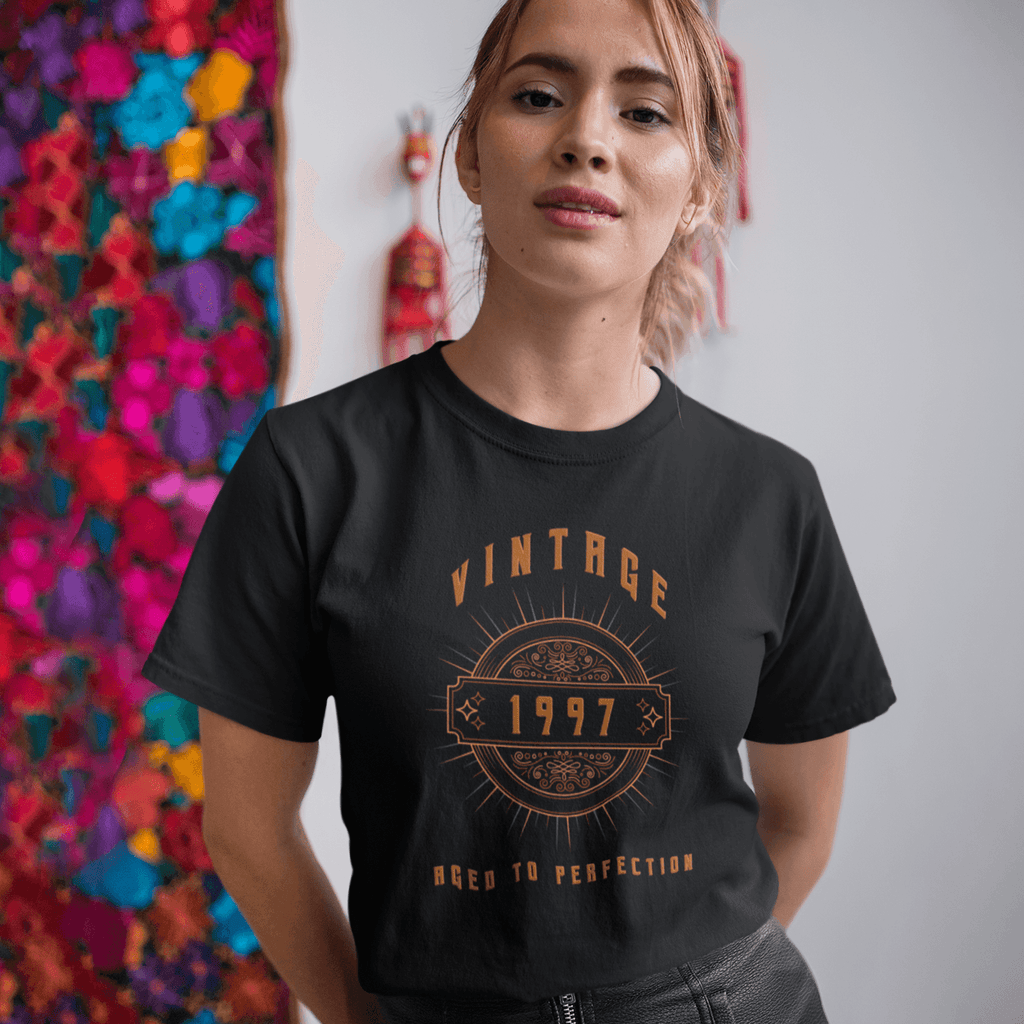 Customized Vintage Art Unisex T Shirt - Aged To Perfection - Gift Lift