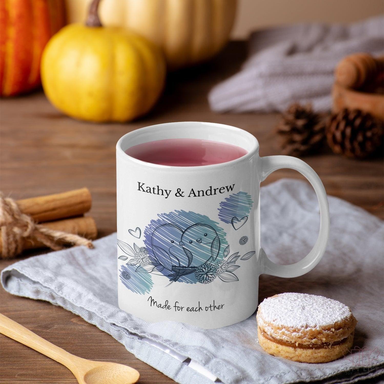 Cute Made for Each Other Customized Gift Him Her Coffee Mug