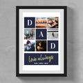 Dad Colorblock Six Photo Collage Personalized Frame - Gift Lift