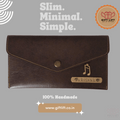Dark Brown Button Purse