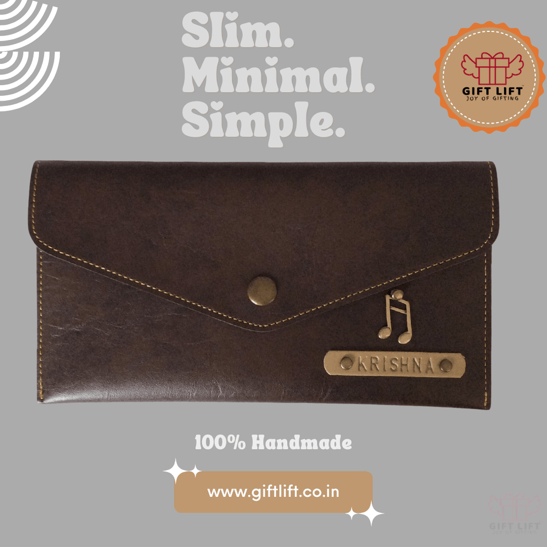 Dark Brown Button Purse