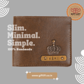 Dark Brown Mens Wallet with Coin Pocket