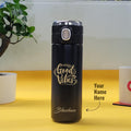 Personalized Premium Vacuum Flask Good Vibes design on it - Engraved (Hot & Cold Vacuum Flask) - Gift Lift