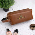 PERSONALISED DOUBLE ZIP POUCH - TAN