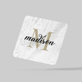Elegant Custom Name Monogram Coaster Set Of 2 - Gift Lift