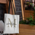 Elegant Name Initial Tote Bag