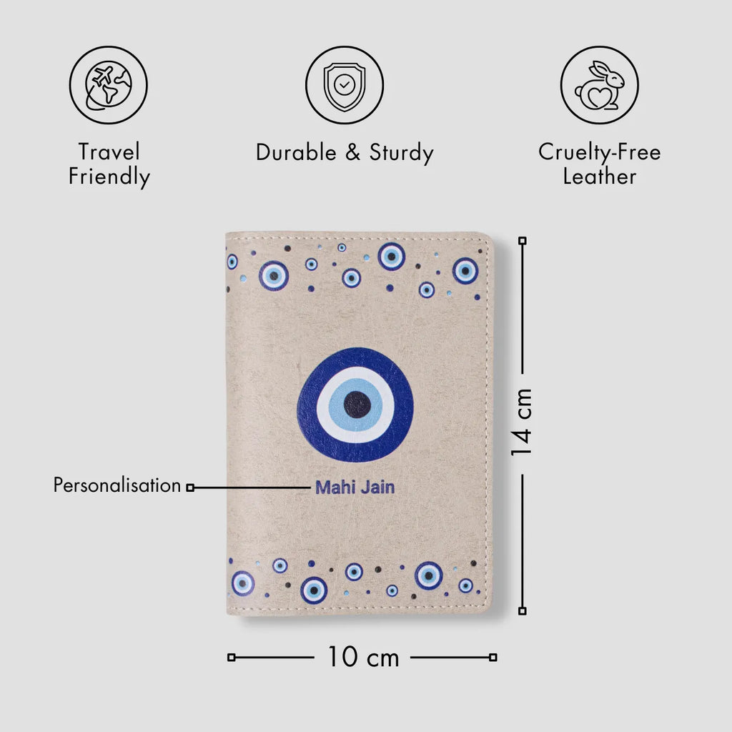 PERSONALISED PRINTED PASSPORT COVER - EVIL EYE