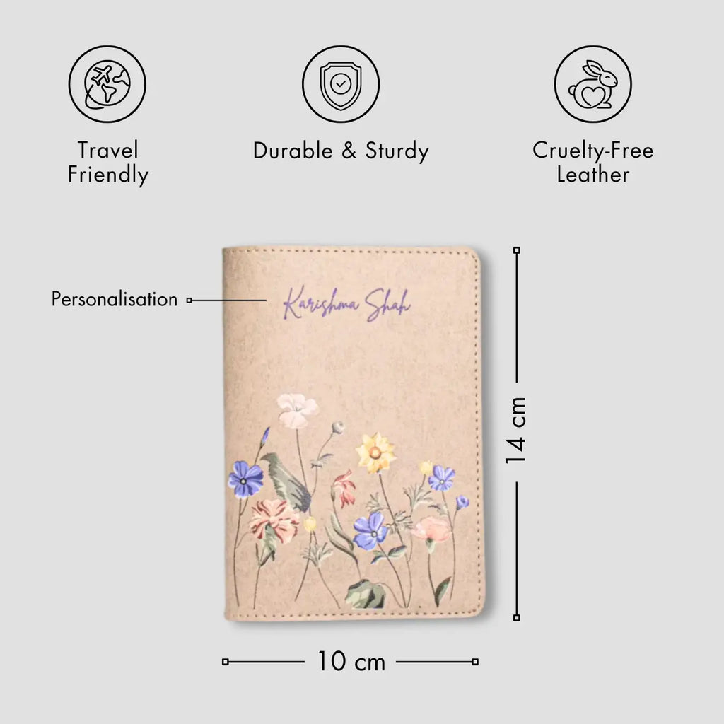 PERSONALISED PRINTED PASSPORT COVER - FLORAL