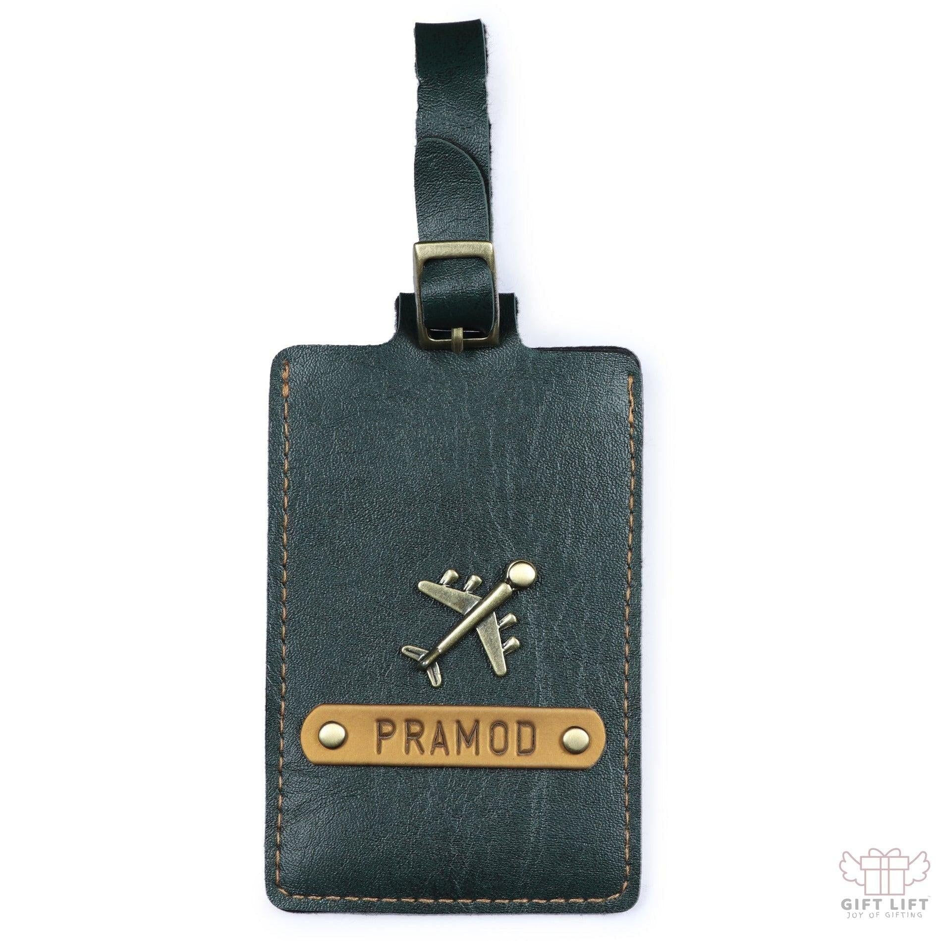Forest Green Luggage Tag - ID slot