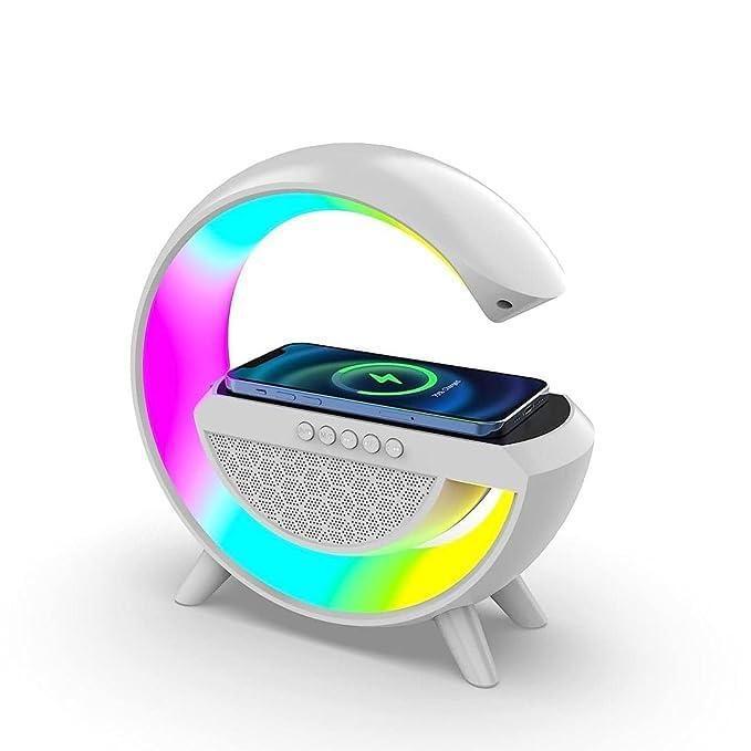 G-Shape LED Lamp - 3 in 1 Multi-Function Bluetooth Speaker with Wireless Fast Charging - Gift Lift