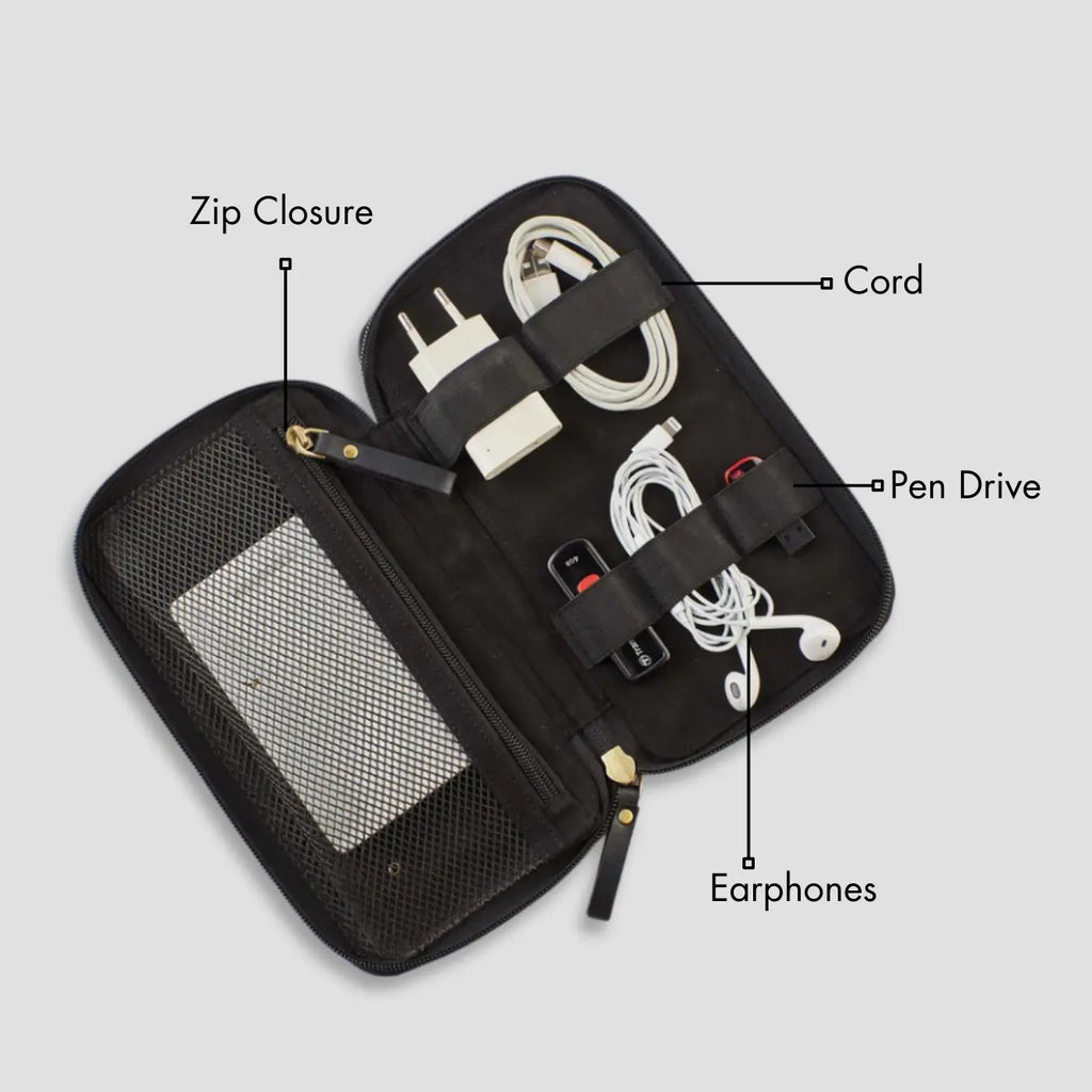 PERSONALISED GADGET ORGANISER - BLACK
