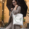 Girls Cute Spring Botanical Leaves Custom Tote Bag