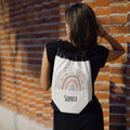 Girly Love Rainbow Personalised Drawstring Bag - Gift Lift