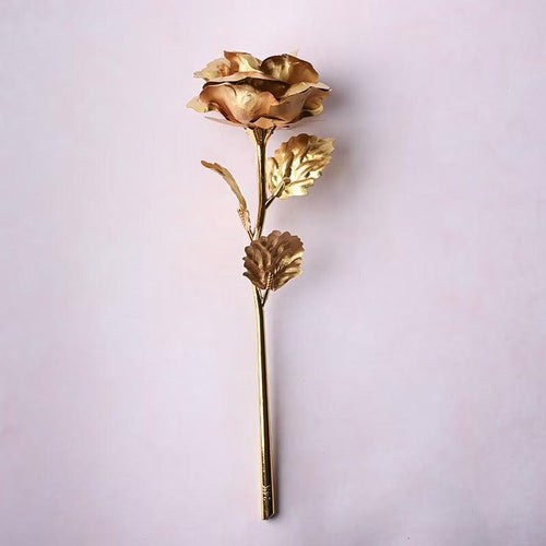 Gold/Red Rose with Beautiful Gift Box