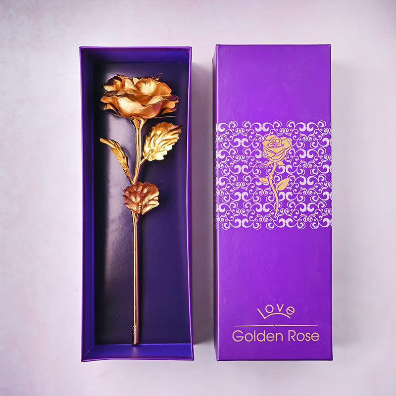 Gold/Red Rose with Beautiful Gift Box - Gift Lift