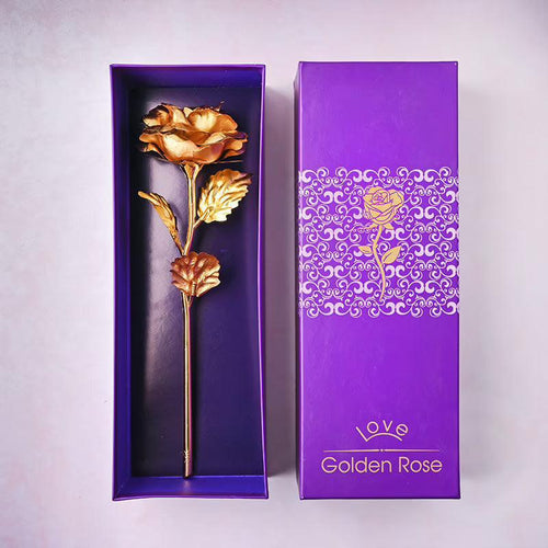 Gold/Red Rose with Beautiful Gift Box - Gift Lift