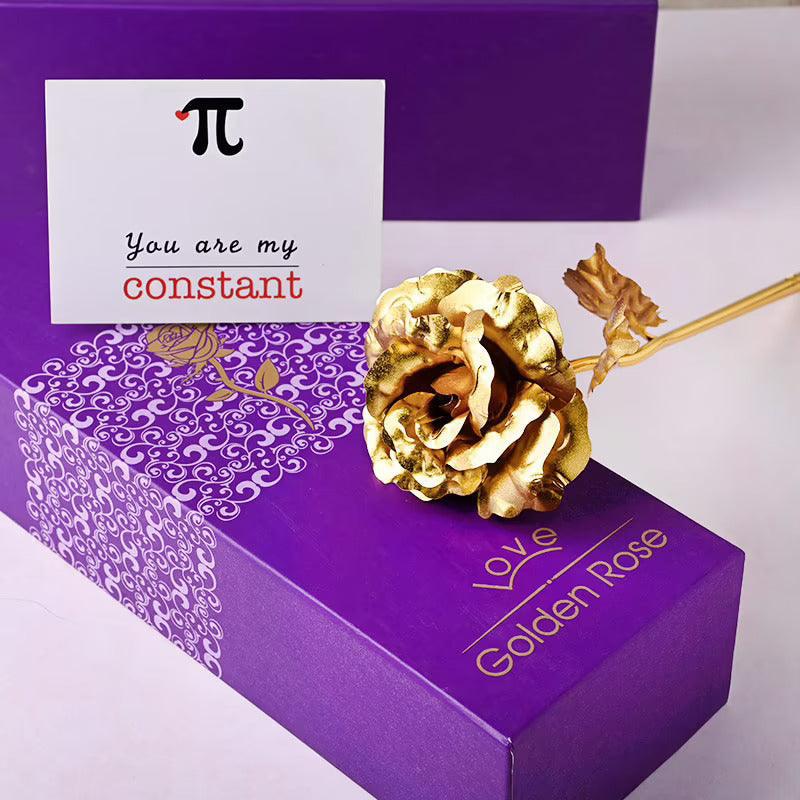 Gold/Red Rose with Beautiful Gift Box - Gift Lift