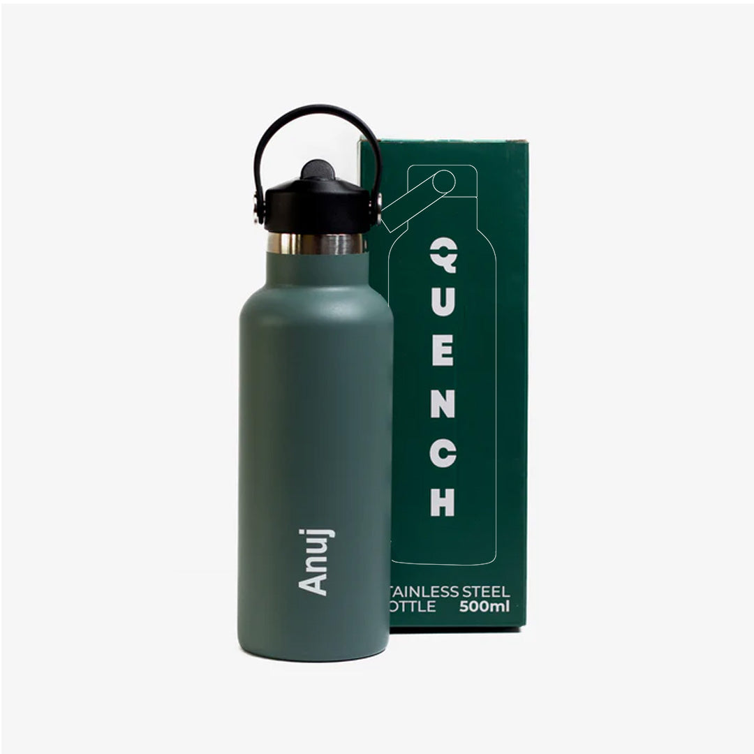 Kookumber Plus- Personalised Sipper Water Bottle - Military Green