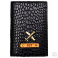 Jet Black Vegan Executive Leather Passport Wallet