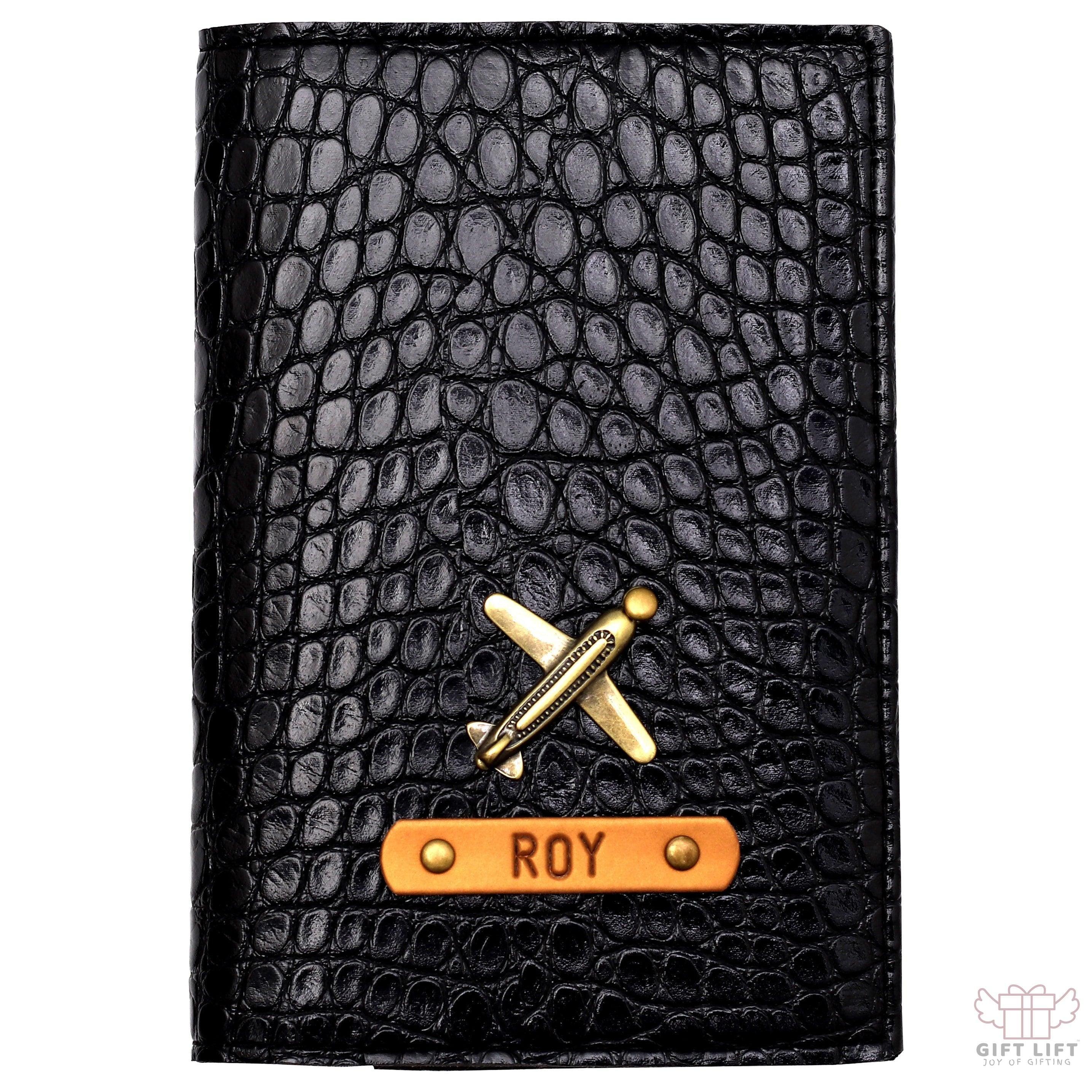 Jet Black Vegan Executive Leather Passport Wallet
