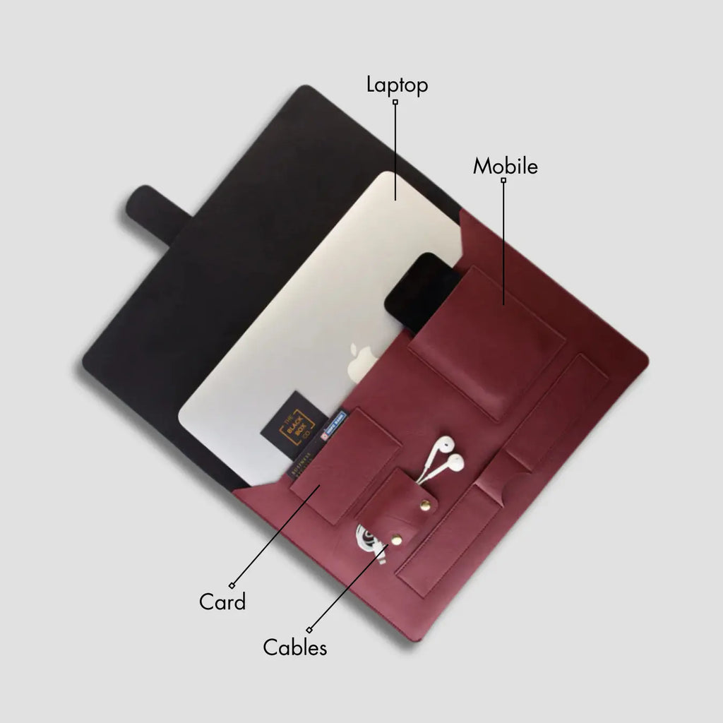 PERSONALISED LAPTOP ORGANISER (13-14 Inch) - MAROON