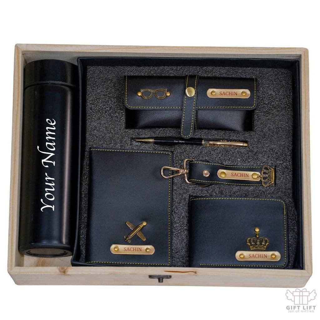 Leather Combo with Wooden Box