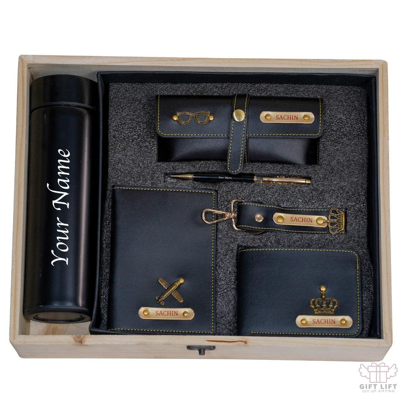 Leather Combo with Wooden Box