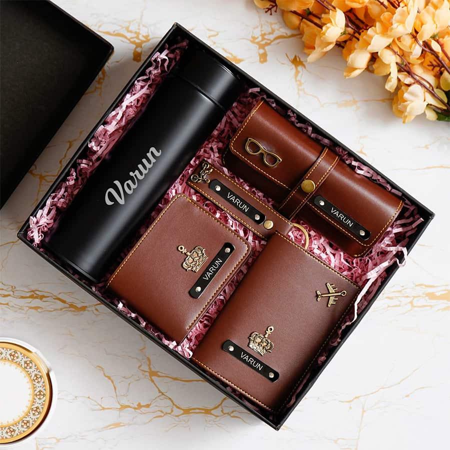 Personalized Leather Gift Combo for HIM - Kookumber